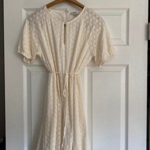 Madewell Eyelet Tassel-Tie Mini Dress